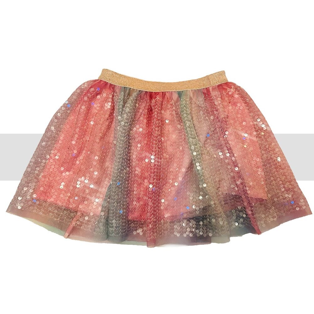 2 Girls size 6 Sequin Skirts (blk and unicorn tone) - Picture 3 of 4